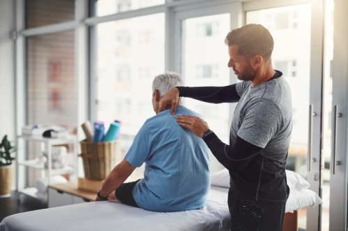 Man receiving chiropractic care for health